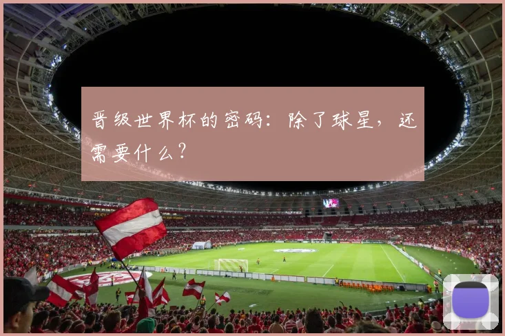 晋级世界杯的密码:除了球星,还需要什么?